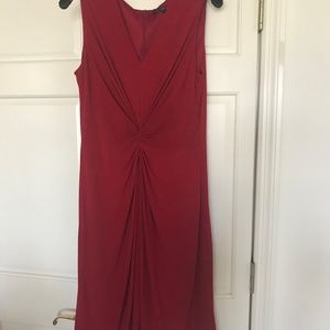 David Meister  Dress with pleated ruched front